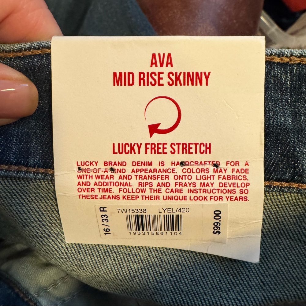 Lucky Brand Women's Ava Mid Rise Skinny Jeans NWT - Picture 5 of 9
